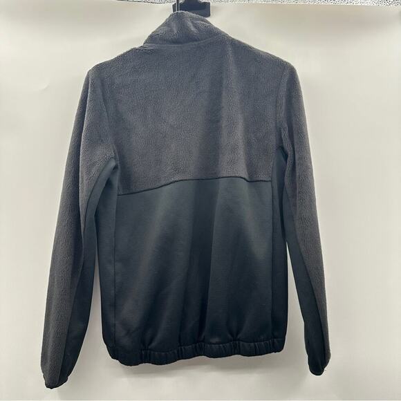 Adidas Black Fuzzy Sherpa Half Zip Long Sleeve Sweatshirt Size S - Picture 4 of 10